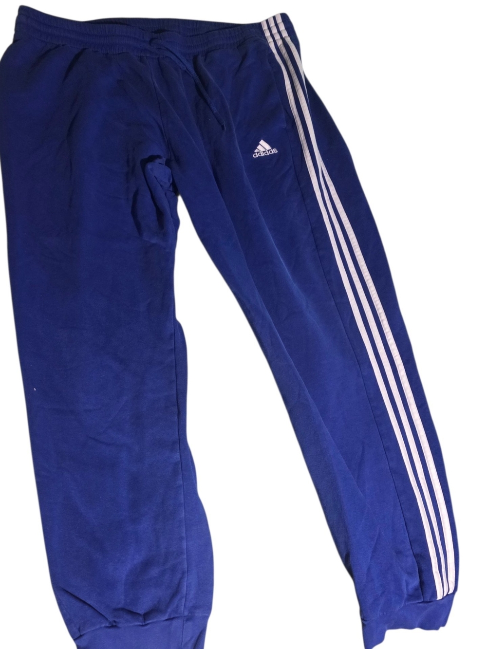 Adidas Mens 4xl  Blue Track Pants with White Stripes euc
